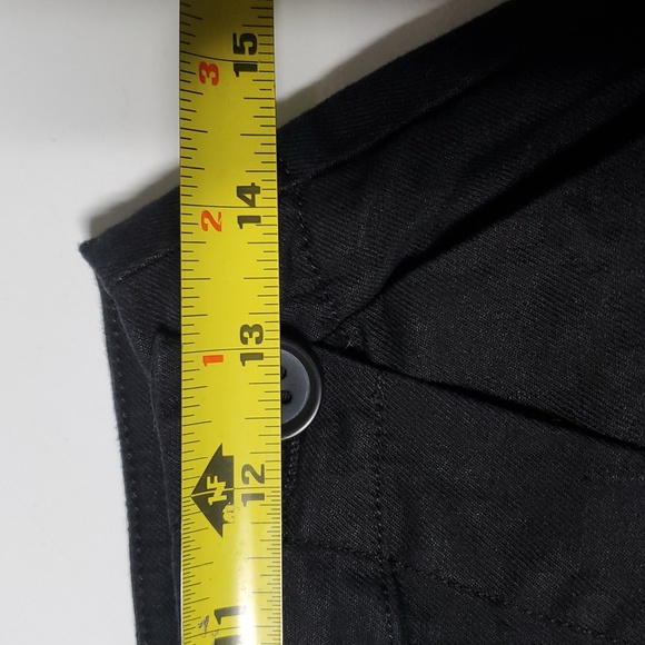 EVEREVE Layla Stretch Linen Skort Size 27 Black Preppy Minimalist Closet Staple - Picture 12 of 14